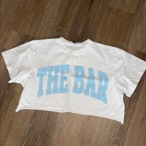 THE BAR CROP TOP TSHIRT - BRAND NEW NEVER WORN (ONLY WASHED)
